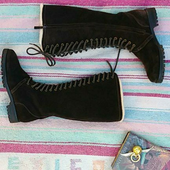 Cole Haan Suede Knee High Boots - Picture 2 of 8